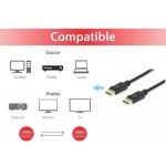 Cabo DisplayPort 1.4 M/M 1m - Preto