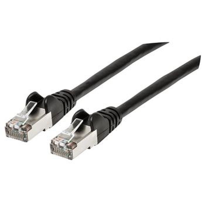 Cabo Rede Cat.6A S/FTP Patch Preto - 0.25MT