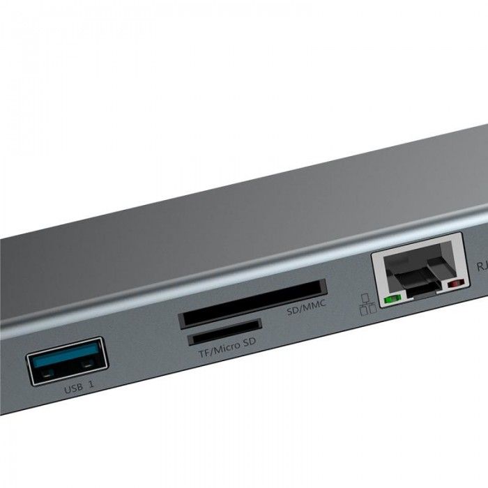 Enjoyment Series Multi-Functional Type-C Intelligent Hd Hubdark Gray