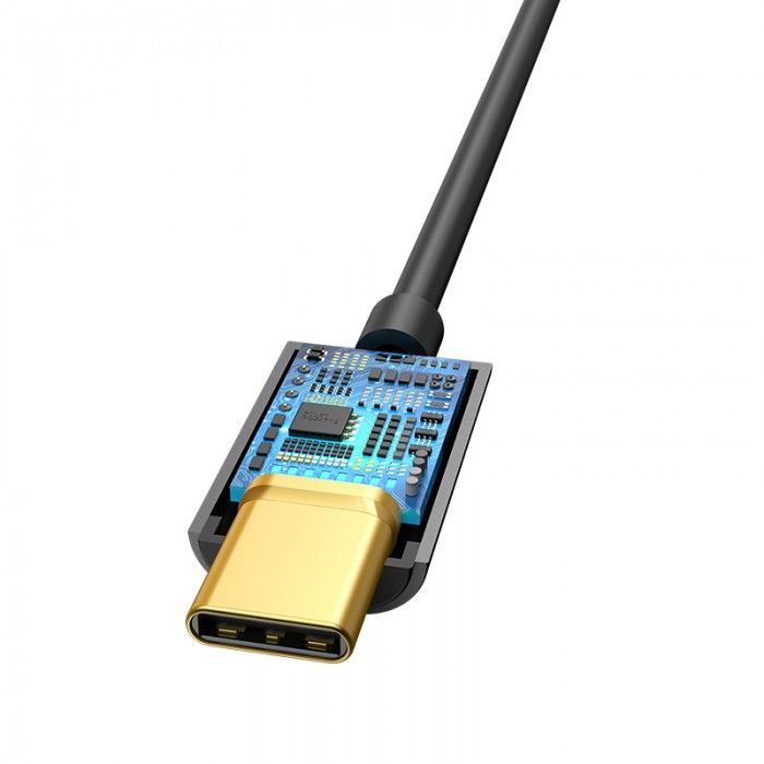Adaptador L54 Usb-C Para Jack 3.5Mm Preto