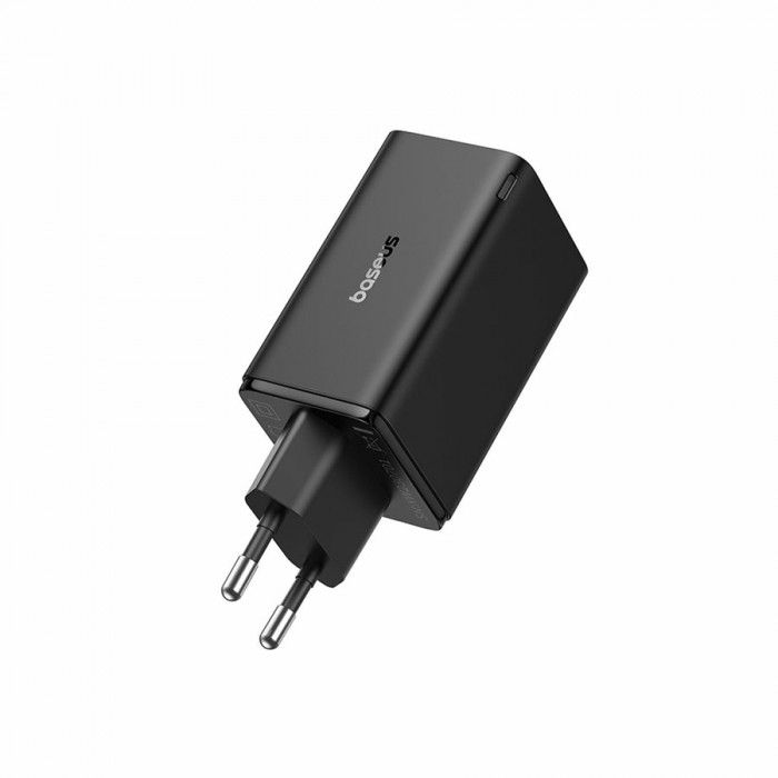 Carregador Gan6 Pro Dual Usb-A/Usb-C 65W Fast Charger Pd 3.0 Preto