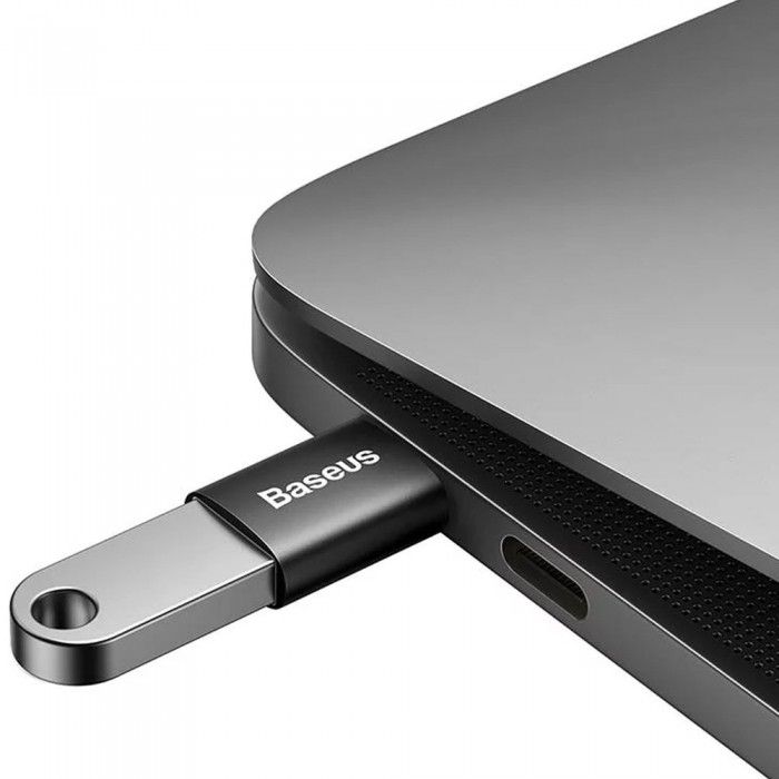 Adaptador Baseus Ingenuity Series Mini USB-C 3.1 para USB-A Preto