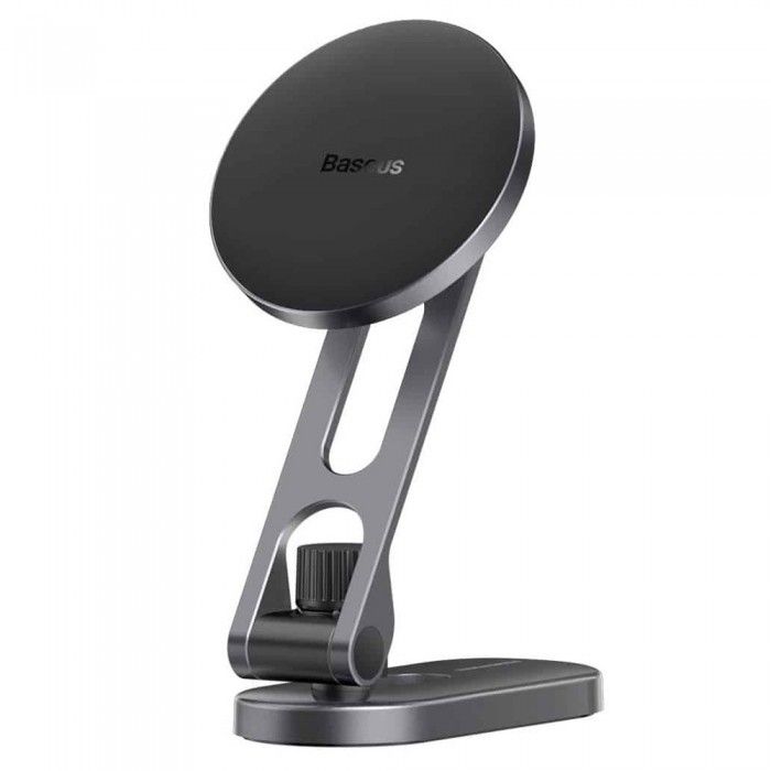 Suporte para Carro Baseus T-Space Series Folding Metal Magnetic Phone Holder Prateado