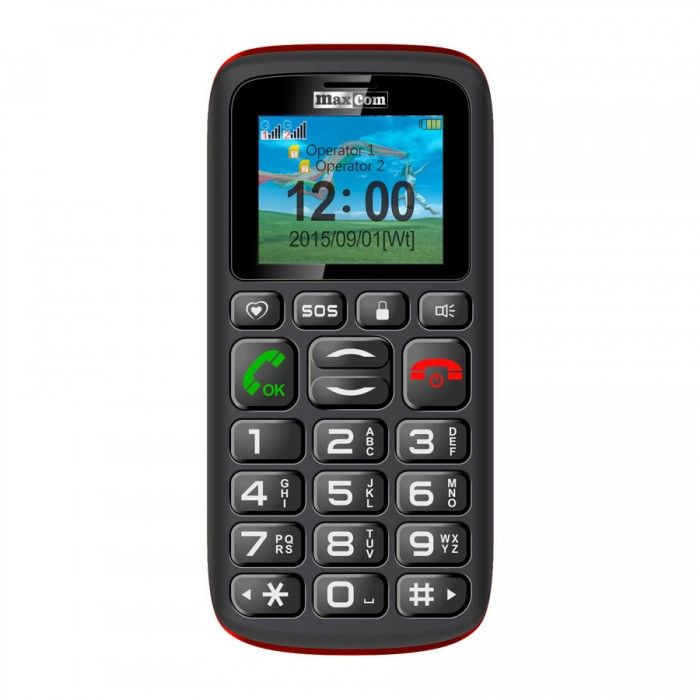 Telemvel 1.8P Comfort MM428 Dual SIM 2G Preto/Vermelho