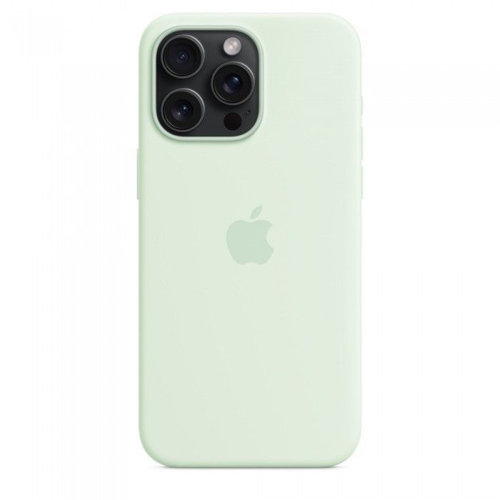 iPhone 15 Pro Max Silicone Verde-menta suave