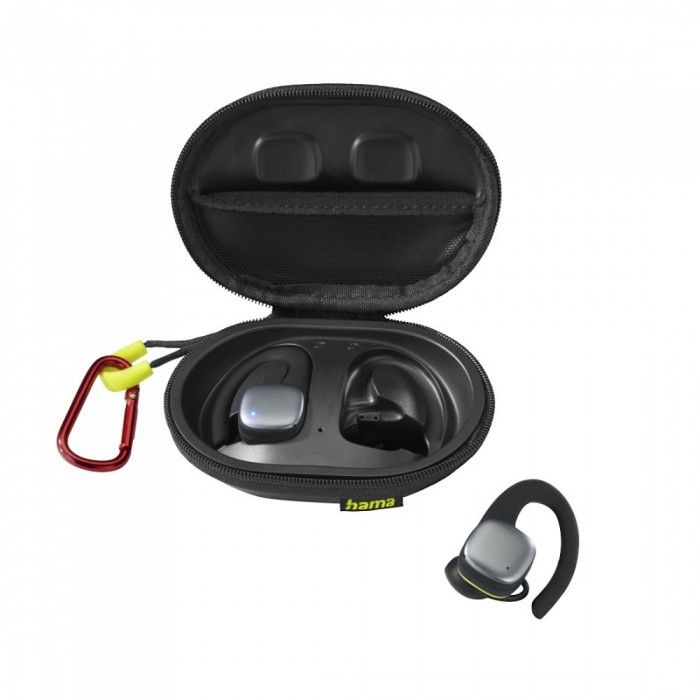 Auriculares True Wireless Bluetooth, Spirit Athletics, Ear Hook, Preto