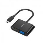 Adaptador Video 2In1-USB-C-Adaptador Para VGA & HDMI