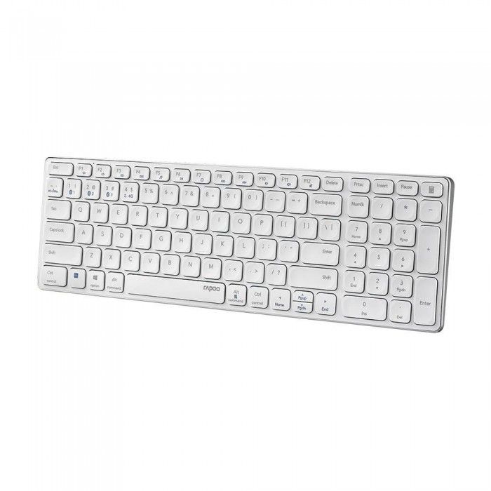 Teclado Rapoo E9700M Multi-mode Wireless Ultra-slim PT Branco