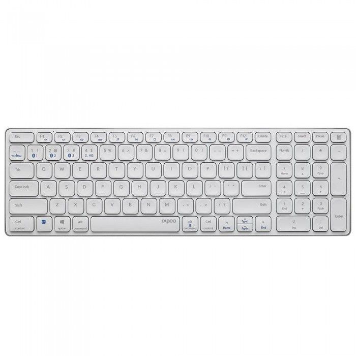 Teclado Rapoo E9700M Multi-mode Wireless Ultra-slim PT Branco