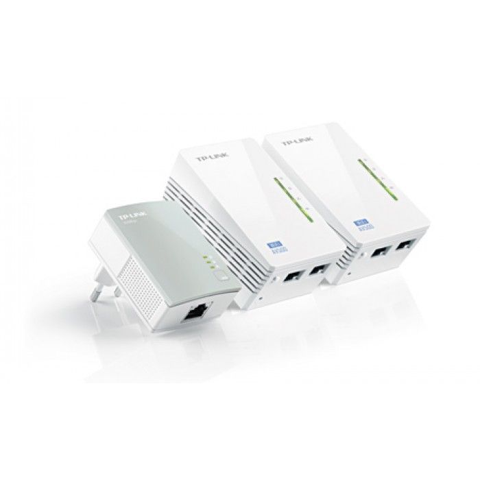 Kit 3 Adaptadores Powerline TP-LINK 500MBPS C / WIR N 300MBPS-TL-WPA4