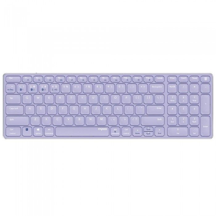 Teclado Rapoo E9700M Multi-mode Wireless Ultra-slim PT Roxo