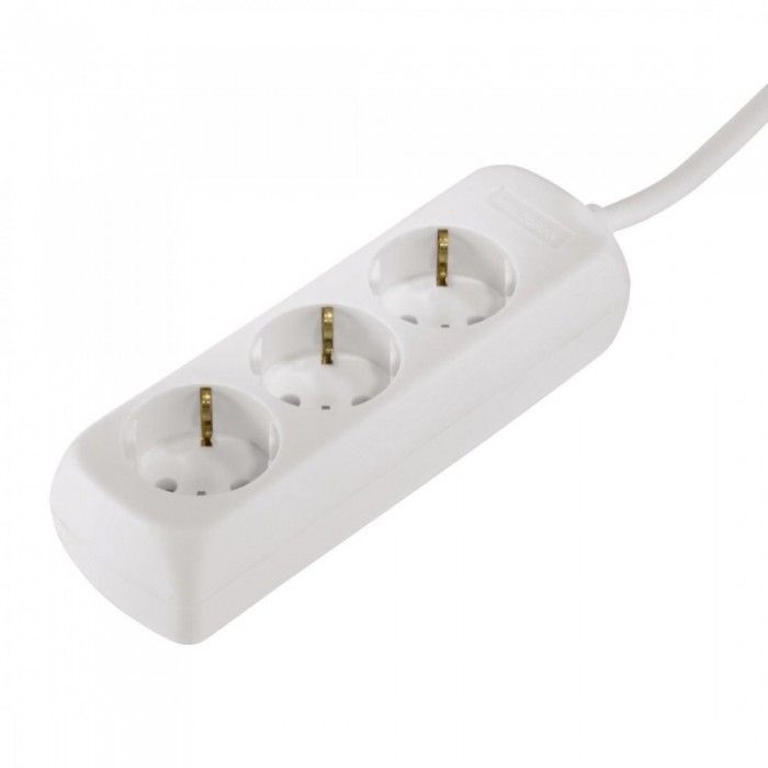 Extenso Elctrica 3 Tomadas 3Mt Branco c/Proteo p/Crianas