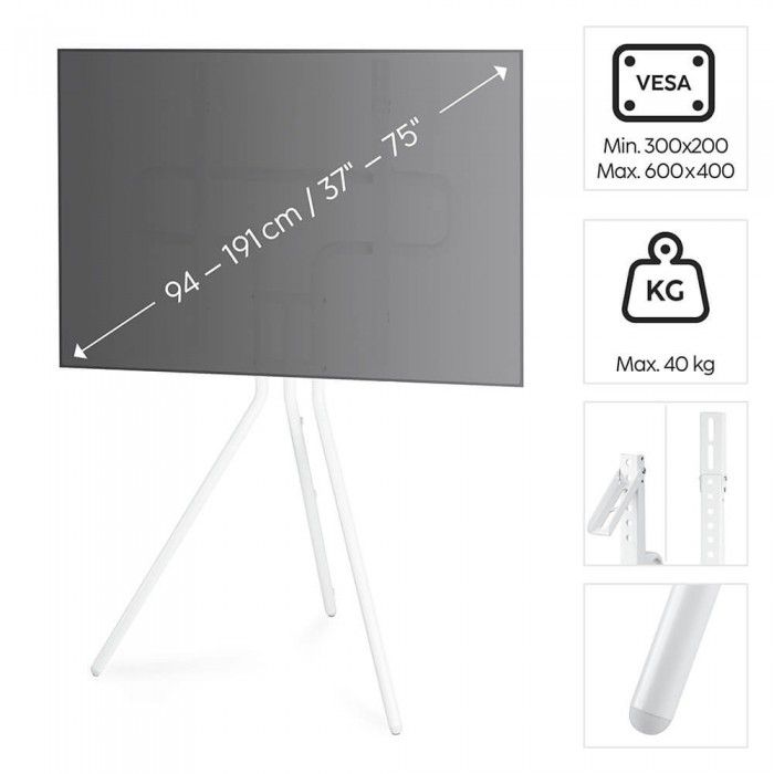 Suporte TV Stand, Height Ad., 191 Cm, 40 Kg