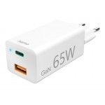 Mini Carregador Gan USB-C+A QC3.0 65W