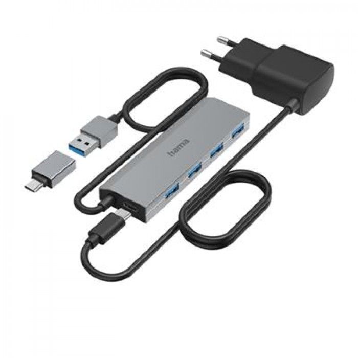 Hub USB 4 Ports, 5 Gbps, + Power