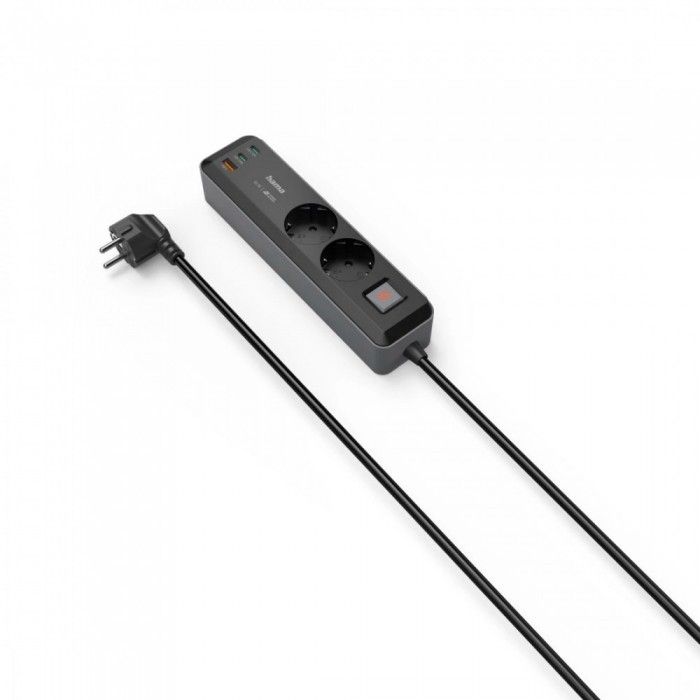 Extenso Elctrica PWR-St 2W 1.4M/USB-C+A/65W PD/Sw/Sh