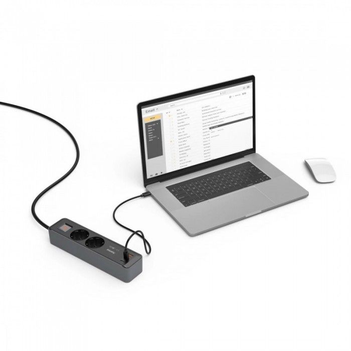 Extenso Elctrica PWR-St 2W 1.4M/USB-C+A/65W PD/Sw/Sh