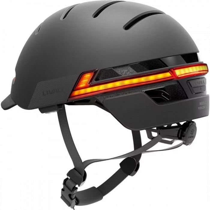 Capacete Livall BH51M Neo Luz Branco, Black, TAM L