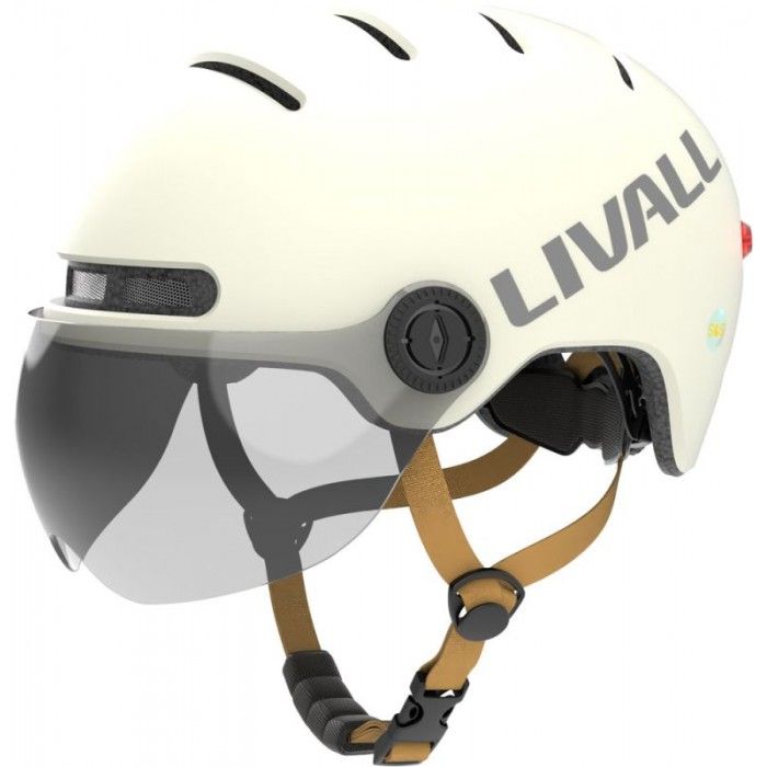 Capacete Livall SMART Helmet L23 IVORY White TAM M