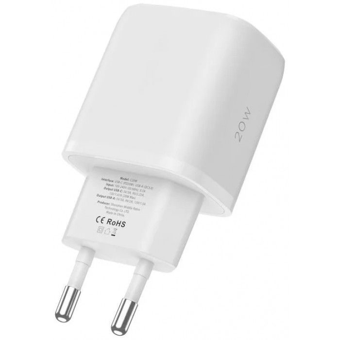 Carregador Tech-Protect 2xUSB 20W Branco