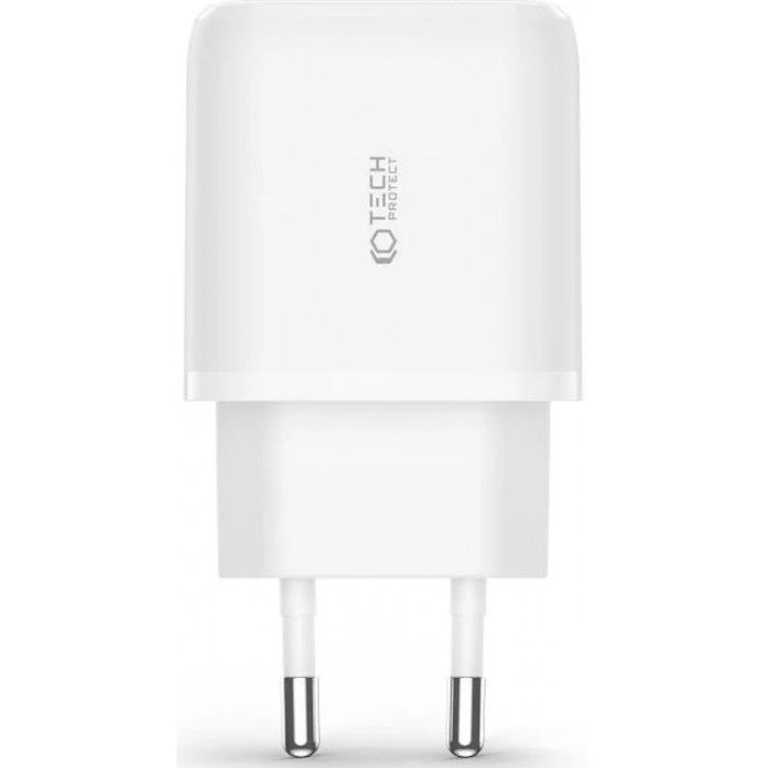Carregador Tech-Protect 2xUSB 20W Branco