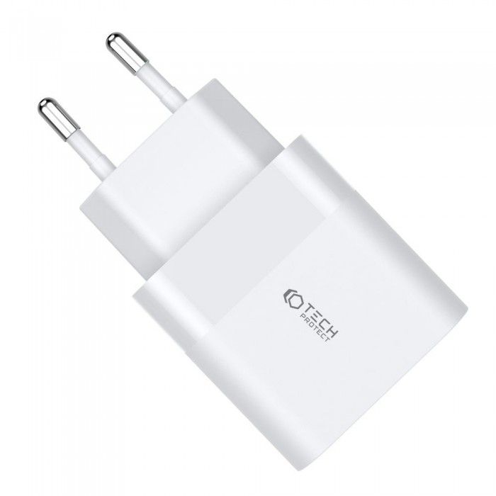 Carregador Tech-Protect USB-C 30W Branco