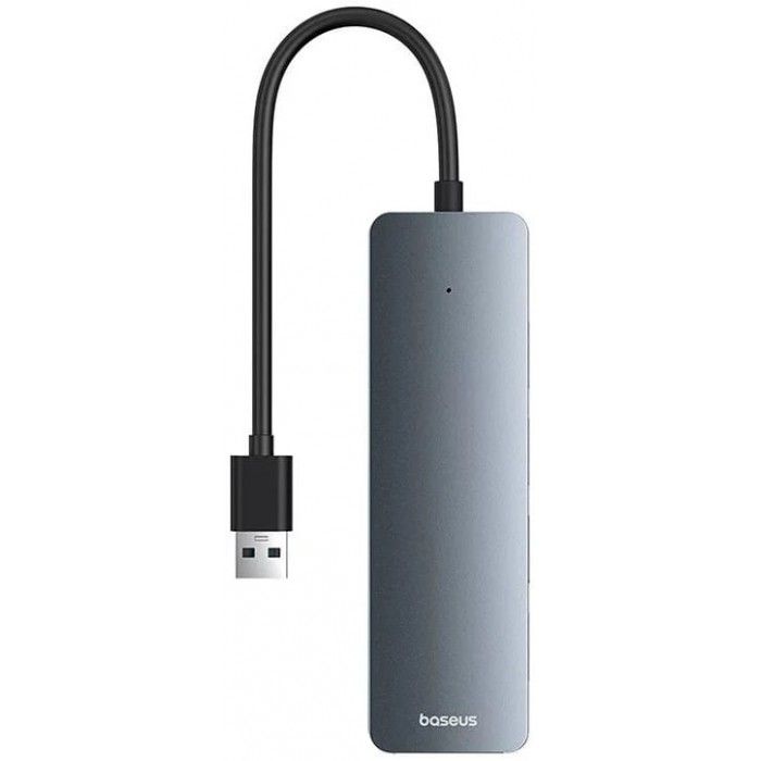 Hub USB Baseus 4 em 1 Hub UltraJoy Lite USB-A para USB 3.0 15cm (Cinza)