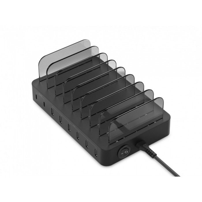 Carregador Conceptronic 8-Portas USB PD 75W