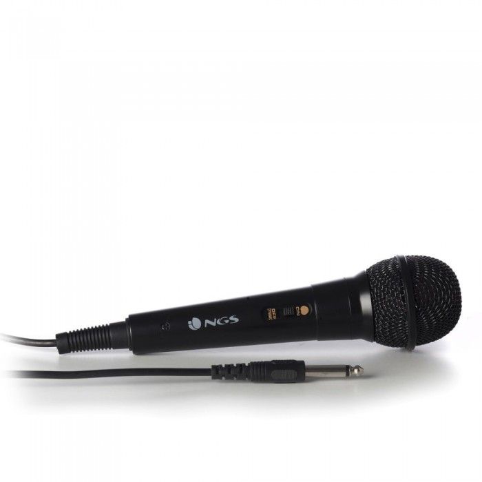 Vocal Microphone - 3 metros de comprimento. Jack 6.3 mm. boto on/off