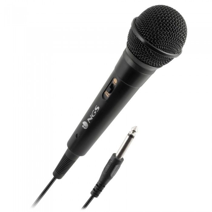 Vocal Microphone - 3 metros de comprimento. Jack 6.3 mm. boto on/off
