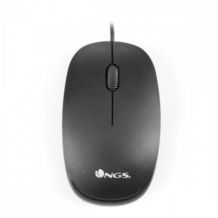 Ratotico c / fio 1000 DPI roda tamanho padro - Preto