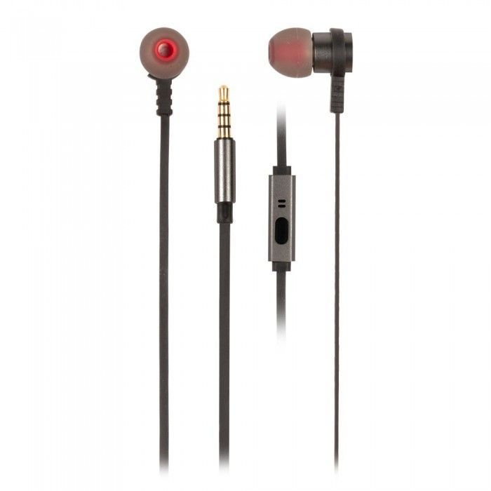 Auriculares metlicos cplano 1.2m Cinzento