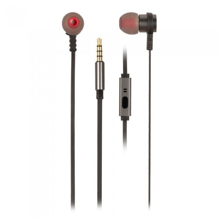 Auriculares metlicos cplano 1.2m Cinzento