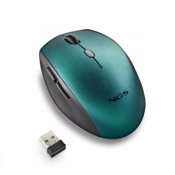 Rato S/ Fios Ergonomico Silencioso Bee Blue Usb