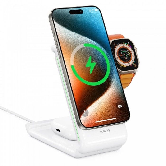 Carregador Torras Polypow 3-in-1 Wireless Charging Pad