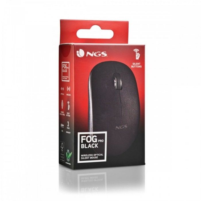 Rato s/ Fios Fog Pro Preto Usb 1000Dpi