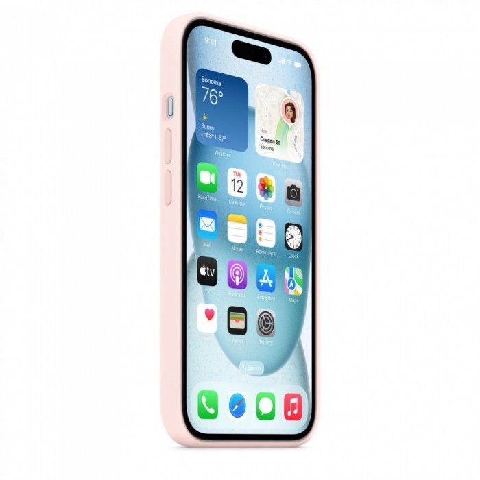 iPhone 15 Silicone Rosa-claro