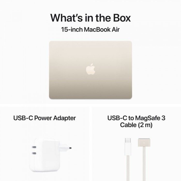 MacBook Air 15 M3 8c/10c 16GB 256GB Luz das estrelas