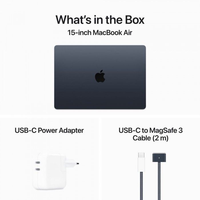 MacBook Air 15 M3 8c/10c 24GB 512GB Meia-noite