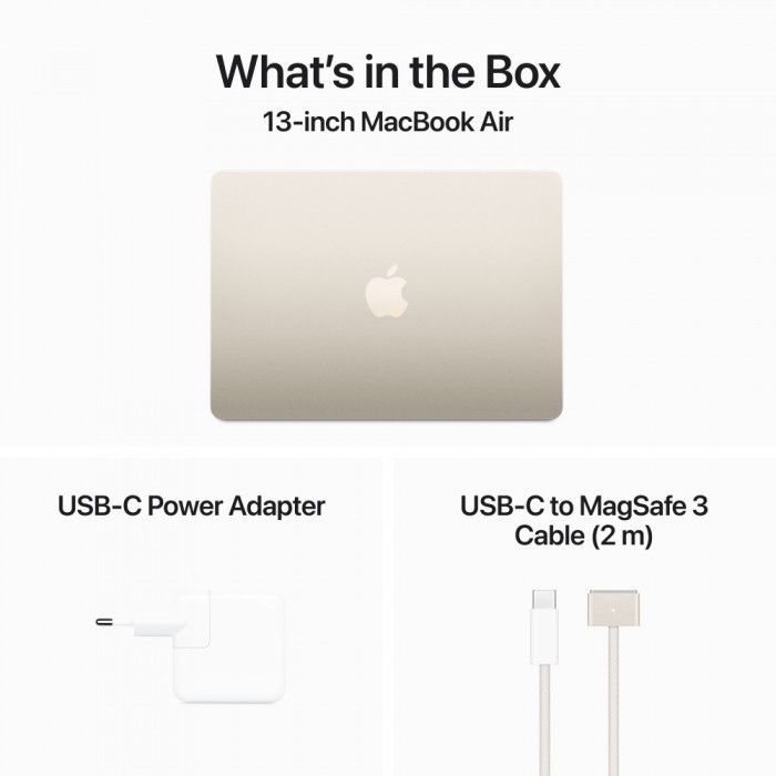 MacBook Air 13 M3 8c/8c 16GB 256GB Luz das estrelas