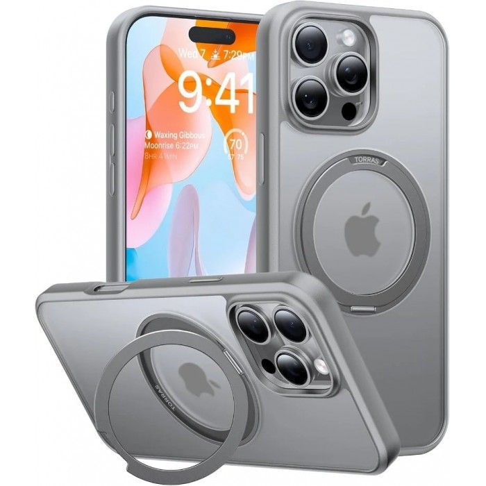 Capa Ostand Pro Series p/ iPhone 16 Pro Max - Titanium Grey