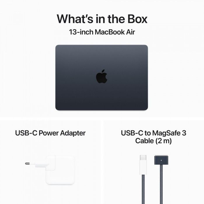 MacBook Air 13 M3 8c/8c 16GB 256GB Meia-noite