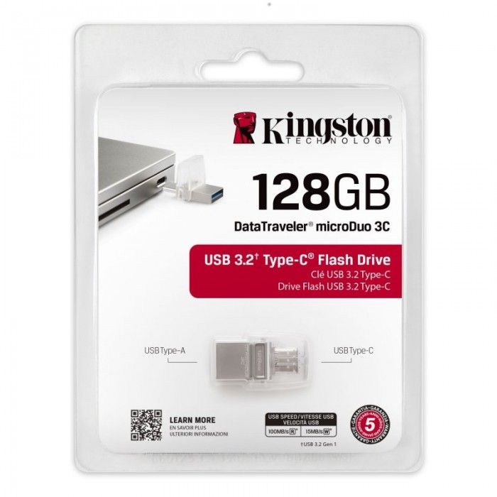 Pen DataTraveler 128GB MicroDuo 3C USB3.2