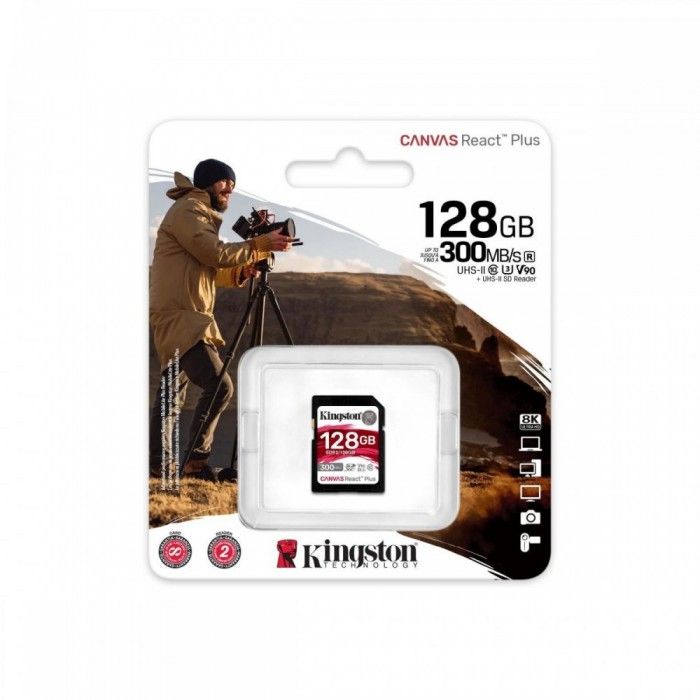 Carto de Memria Canvas React Plus C10 UHS-II U3 V90 SDXC 128GB