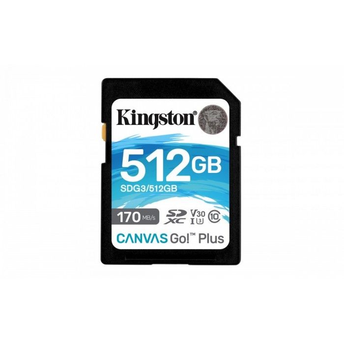 Kingston 512GB Canvas Go Plus 170R Class10 U3 V30