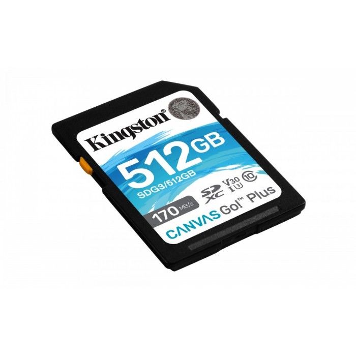 Kingston 512GB Canvas Go Plus 170R Class10 U3 V30
