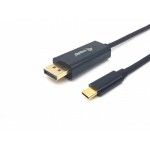Equip 133428 Adaptador de cabo de vdeo 3 m USB Type-C DisplayPort Cinzento