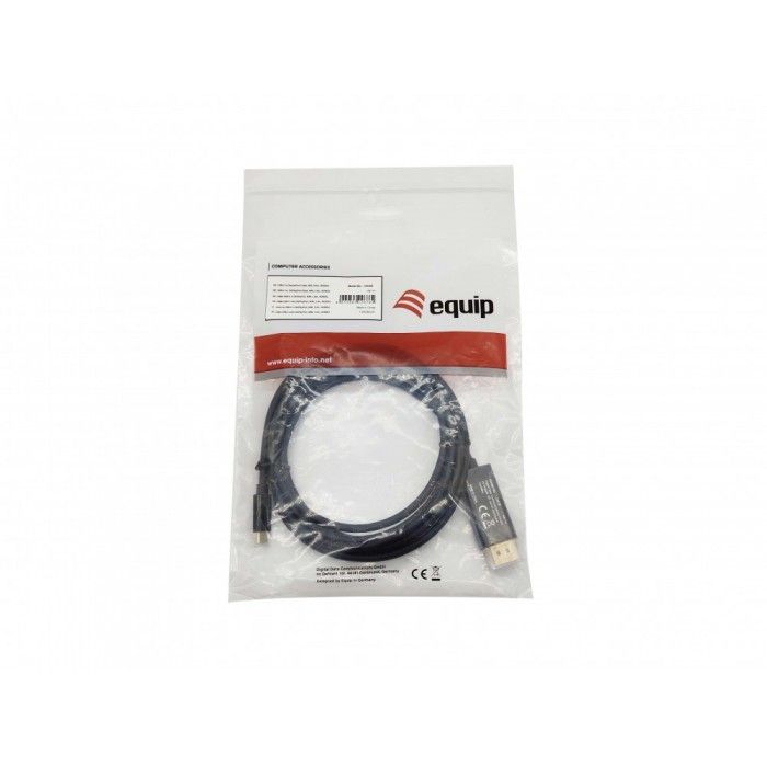 Equip 133428 Adaptador de cabo de vdeo 3 m USB Type-C DisplayPort Cinzento
