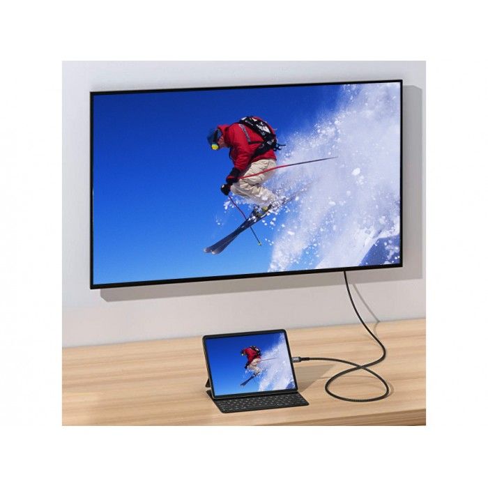 Equip 133413 Adaptador de cabo de vdeo 3 m USB Type-C HDMI Type A (Standard) Preto