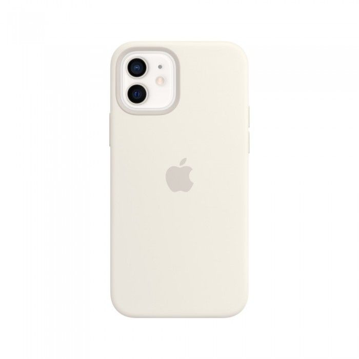 Capa em Silicone c/ MagSafe Para iPhone 12 / 12 Pro - Branco